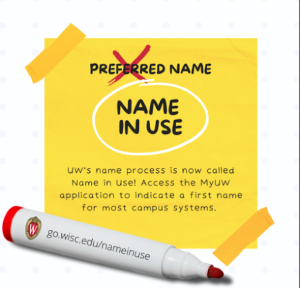 social media post for preferred name