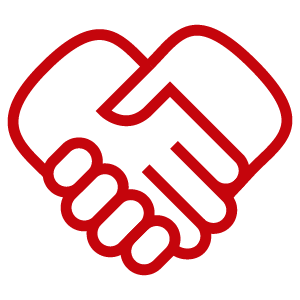 Two hands clasped in a handshake