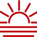 Red sunset graphic