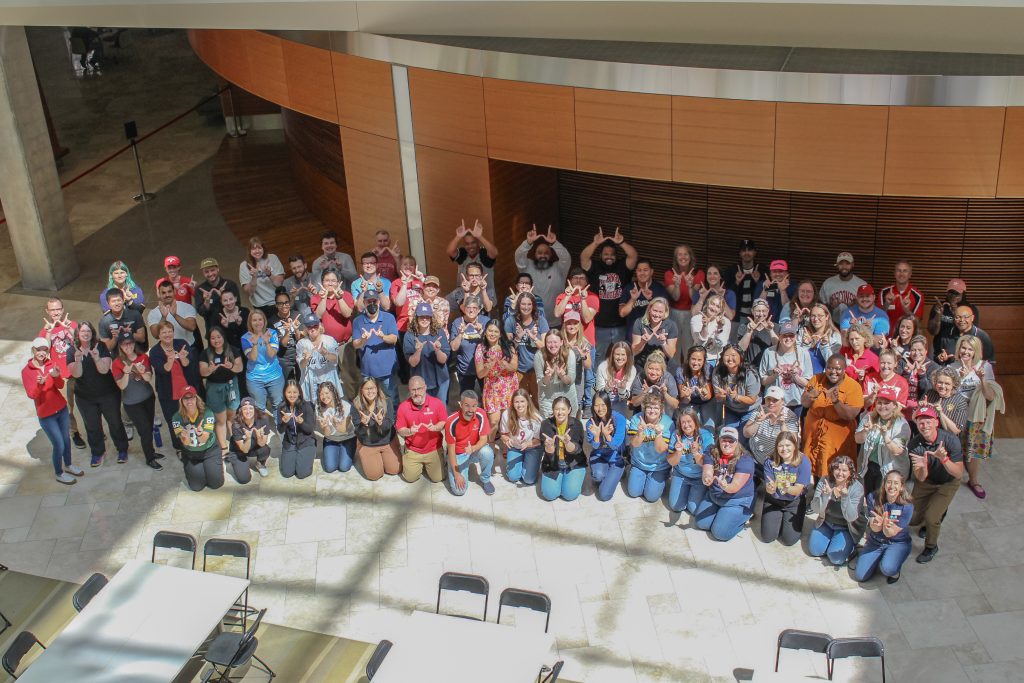 Admissions team members posing for a group picture