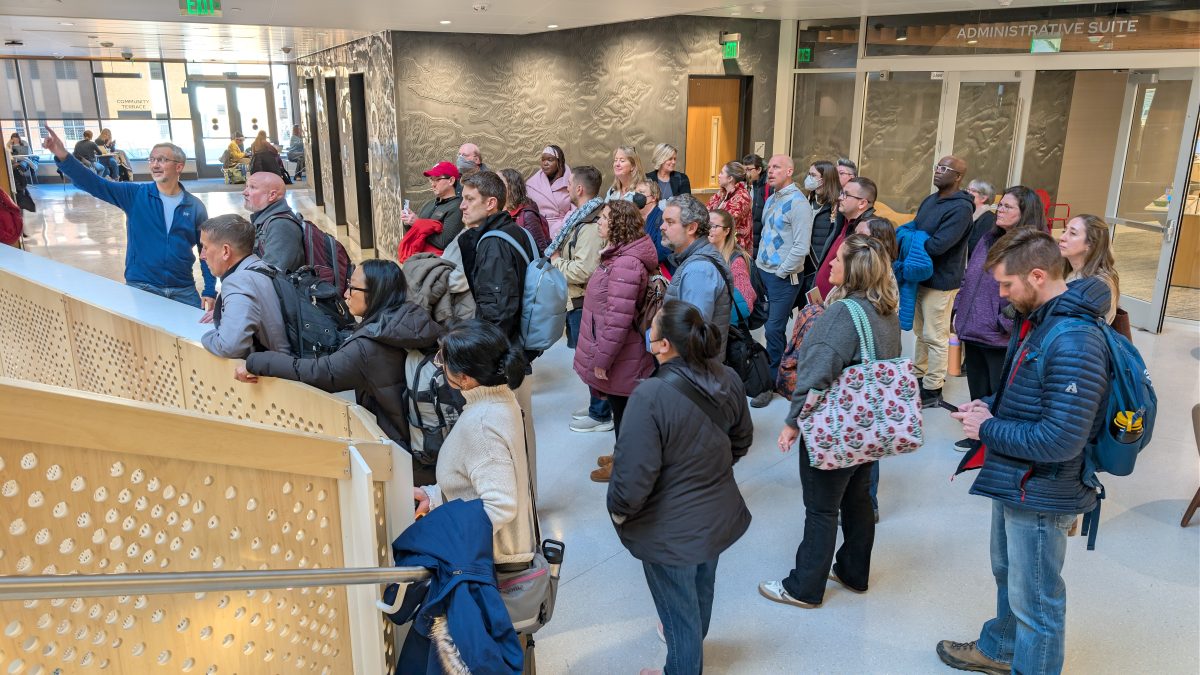 Fireside chat, Morgridge Hall tour provide context for DEM’s work preparing for new College of Computing and Artificial Intelligence