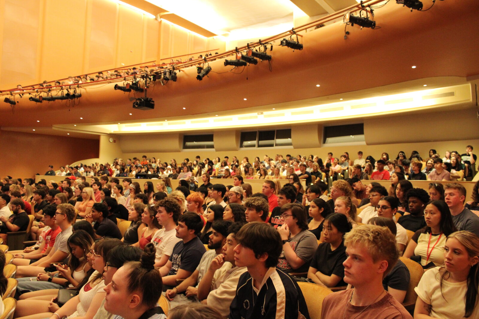 A full house of students in Shannon Hall.